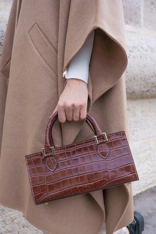 Sac à main en cuir  - Marron