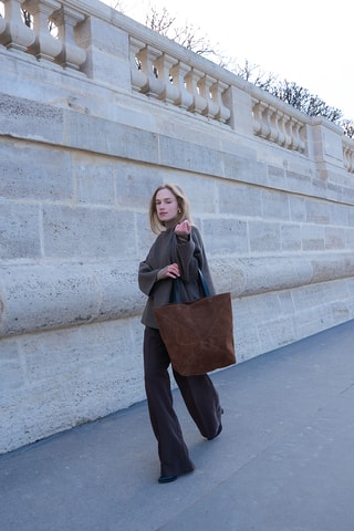 Cabas en nubuck - Marron