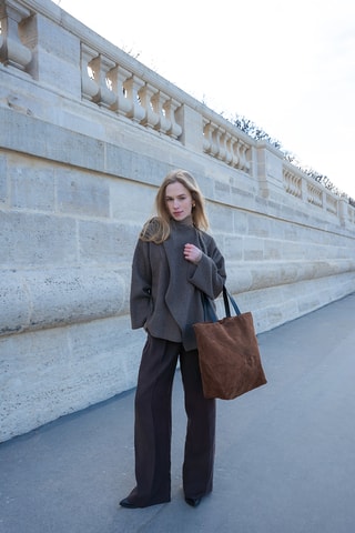 Cabas en nubuck - Marron