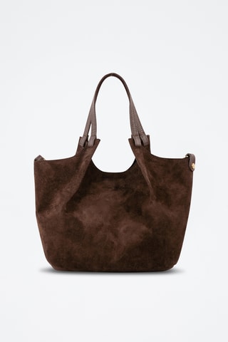 Sac à main en nubuck  - Marron