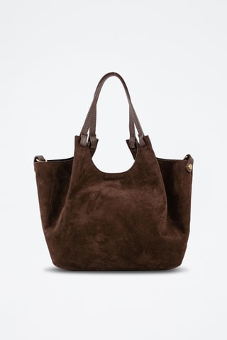 Sac à main en nubuck  - Marron