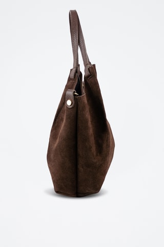 Sac à main en nubuck  - Marron