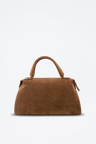Sac à main en nubuck  - Marron