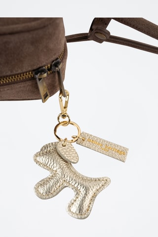 Sac porté épaule en nubuck - Doré