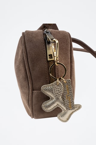 Sac porté épaule en nubuck - Doré