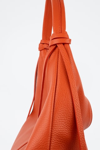 Sac porté épaule en cuir Tejo - Orange