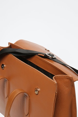 Porte-documents en cuir Emilie - Camel