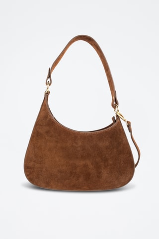 Sac porté épaule  en nubuck - Marron