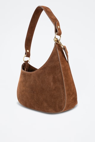 Sac porté épaule  en nubuck - Marron