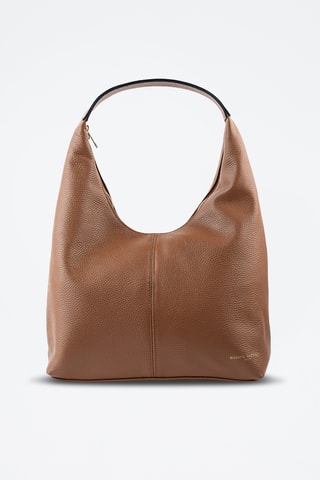 Sac porté épaule en cuir  - Camel