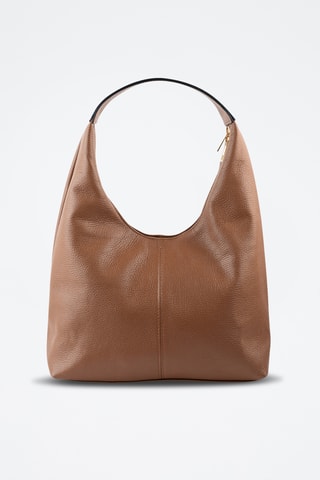 Sac porté épaule en cuir  - Camel