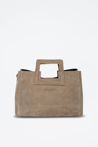 Sac à main et pochette en nubuck Jane  - Taupe