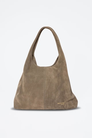 Cabas en nubuck Tikki  - Taupe