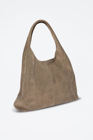 Cabas en nubuck Tikki  - Taupe