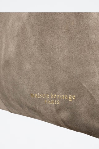 Cabas en nubuck Tikki  - Taupe