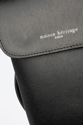 Sac bandoulière en cuir Emir - Noir