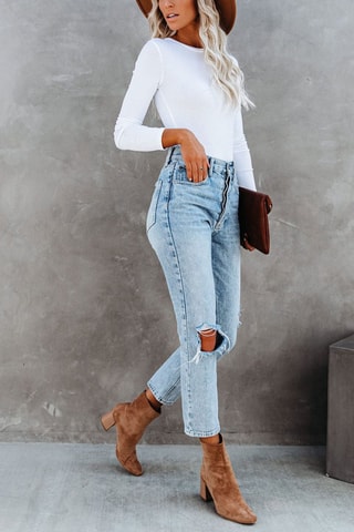 Body a maniche lunghe - Bianco