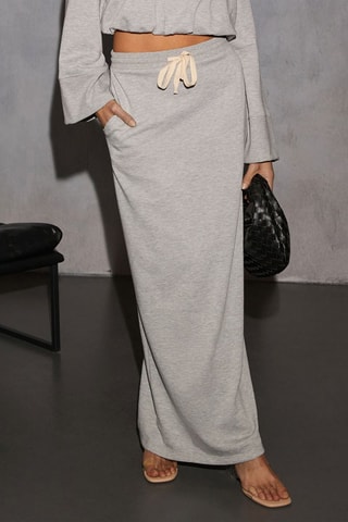 Felpa e gonna lunga - Grigio