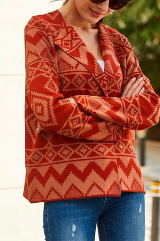 Cardigan - Rosso e rosa