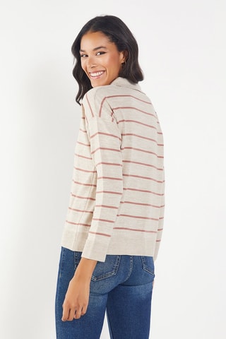 Maglia a righe - Beige