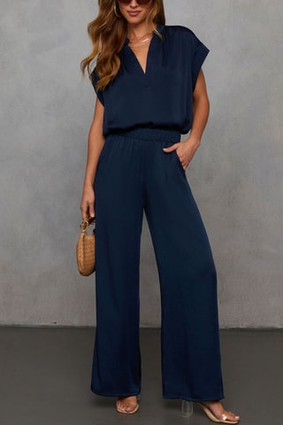 Pantaloni a vita alta - Blu