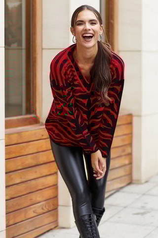 Maglia - Nero e rosso