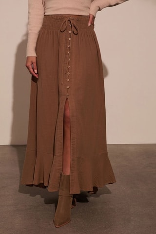 Gonna lunga a vita alta  - Marrone