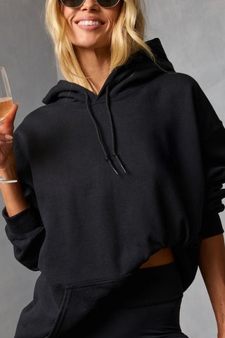 Felpa con cappuccio  - Nero