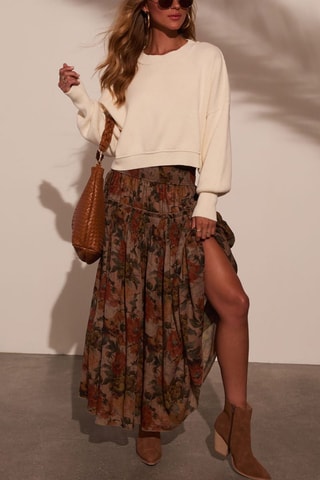 Gonna lunga - Rosso, verde e marrone