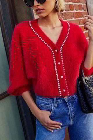 Cardigan - Rosso
