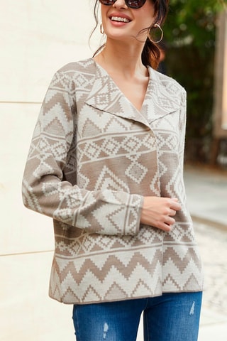 Cardigan - Bianco e beige