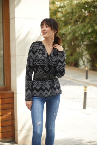 Cardigan - Nero e grigio