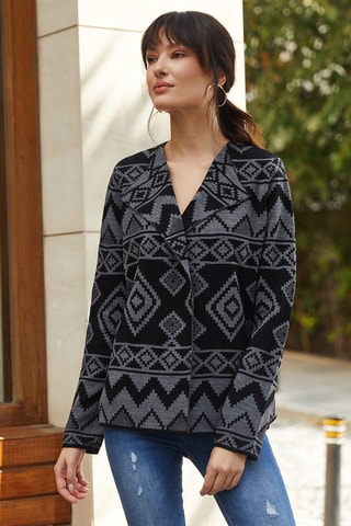 Cardigan - Nero e grigio