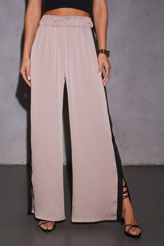 Pantaloni palazzo a vita alta - Nero