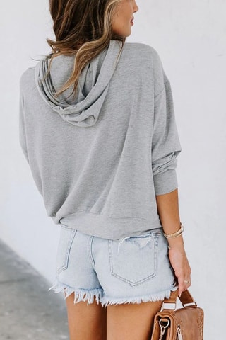 Felpa con cappuccio - Grigio