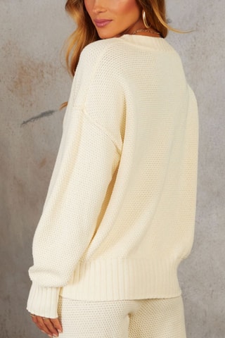 Cardigan - Bianco e marrone