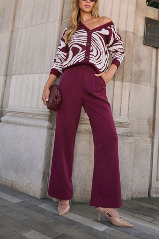 Cardigan - Bianco e rosso