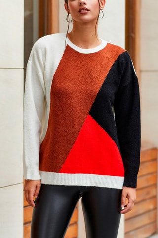 Maglia - Bianco, rosso, blu e marrone