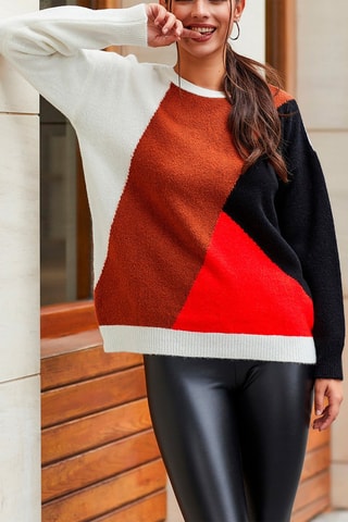 Maglia - Bianco, rosso, blu e marrone