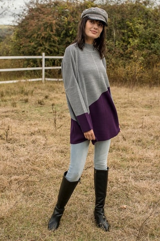 Maglia asimmetrica - Grigio