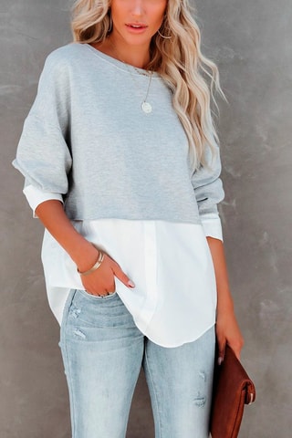 Tunica effetto trompe-l’œil - Grigio