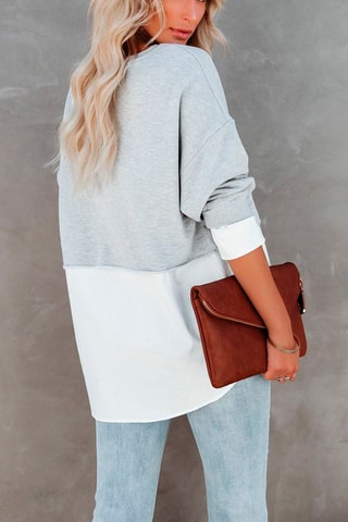 Tunica effetto trompe-l’œil - Grigio