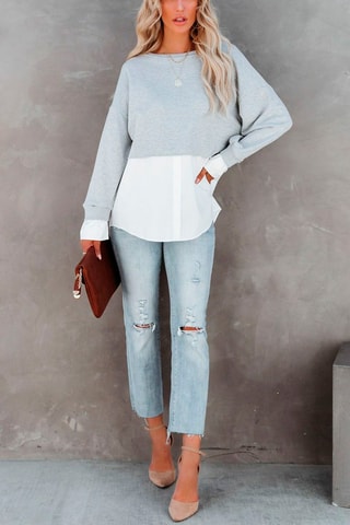 Tunica effetto trompe-l’œil - Grigio