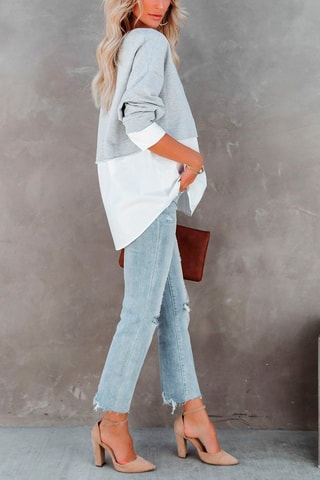 Tunica effetto trompe-l’œil - Grigio