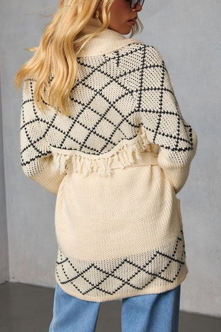 Cardigan  - Beige e nero