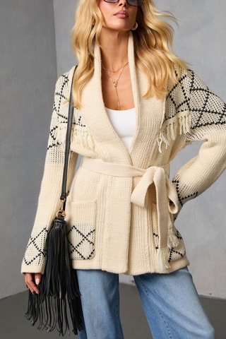 Cardigan  - Beige e nero