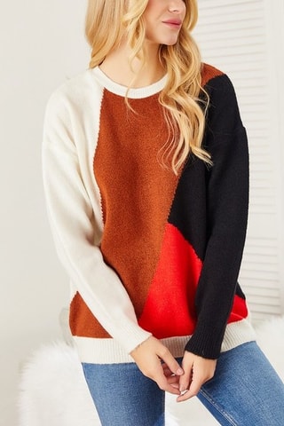 Maglia  - Marrone e rosso