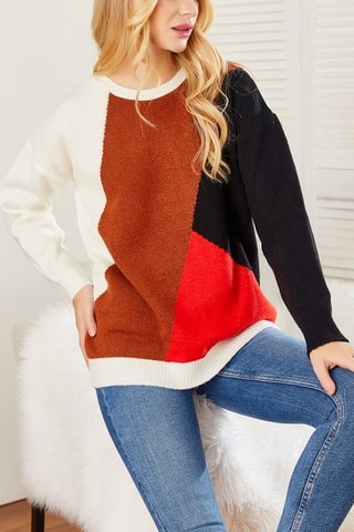 Maglia  - Marrone e rosso