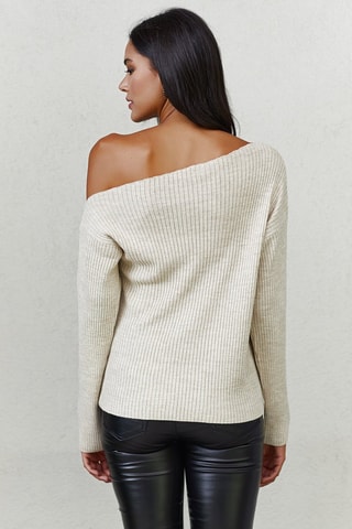 Maglia a costine - Beige