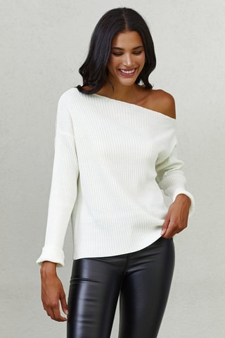 Maglia a costine - Bianco